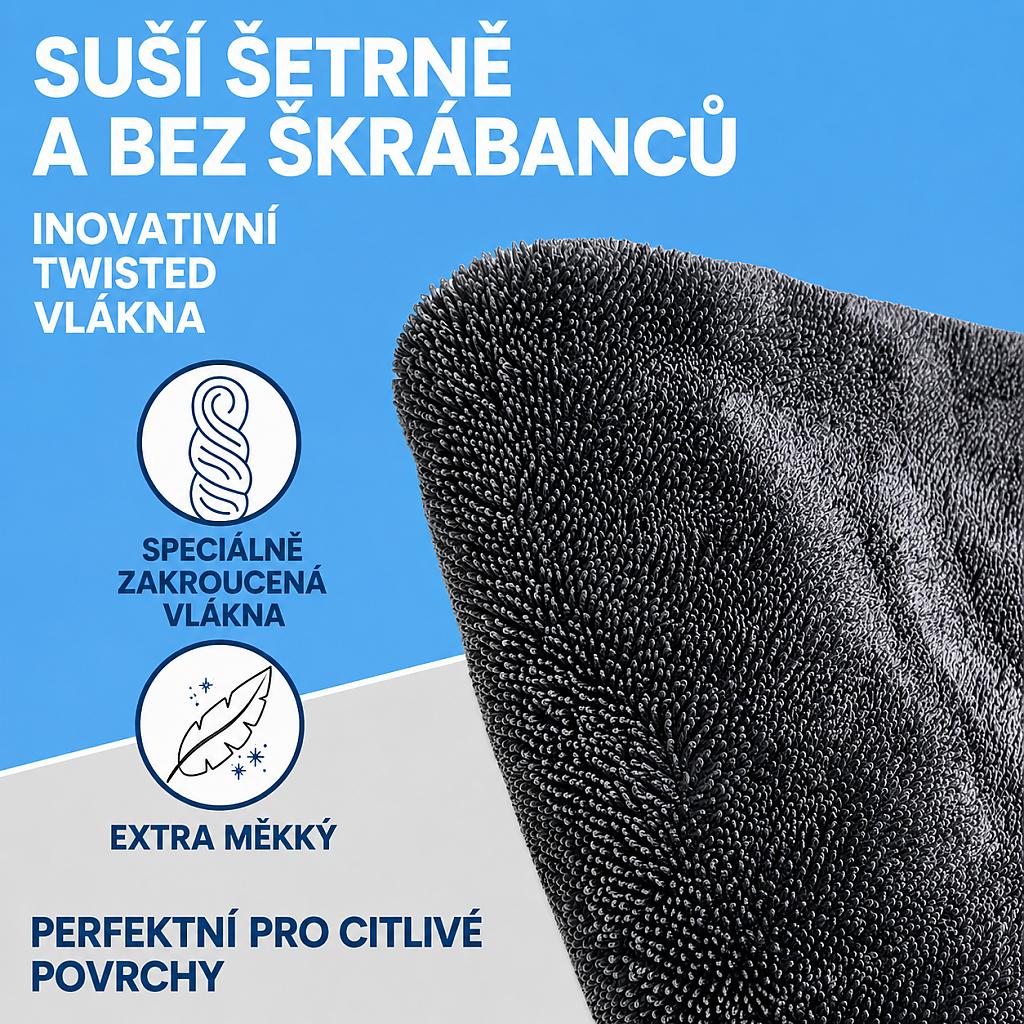 Detail mikrovl�knov� struktury su��c�ho ru�n�ku IVALITY Twisted