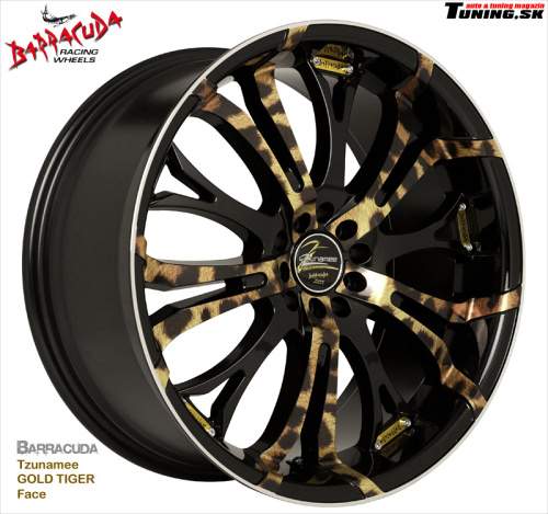 hlinikovy elektron disk barracuda tzunamee gloss black gold tiger face