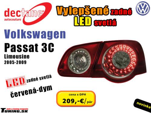 zadn� led obrysov� svetl� vw passat 3c �erven� dymov� dectane