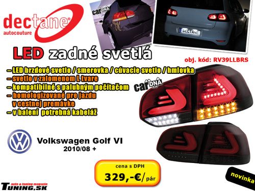 zadn� led svetl� vw golf 6 �erven� ��re