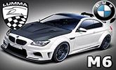 BMW M6 V8 bi-turbo - optick� tuning, spojlery a �portov� kr�dlo z karb�nu od Lumma Design