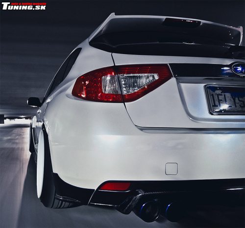 subaru wrx sti sexy white tuning stance