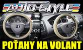 Kvalitn� ko�en� po�ahy na volant s ozdobn�m �it�m od Autostyle v troch odtie�och