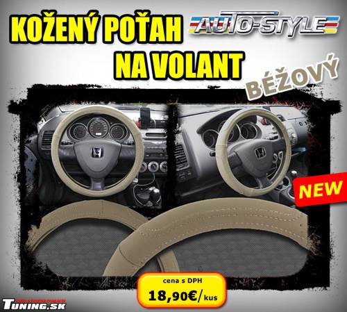 �ierny ko�en� po�ah na volant s ozdobn�m �it�m autostyle