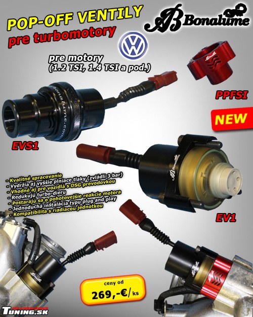 pop-off odfukovaci dump ventil benz�nov� turbo motor vw volkswagen bonalume