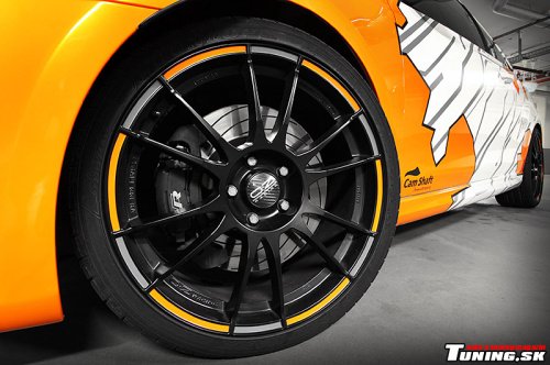 vw golf 6 r wrap folia electric orange cam shaft premium