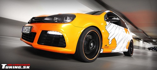 vw golf 6 r wrap folia electric orange cam shaft premium