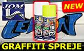 Graffiti spreje JOM v r�znych farb�ch (zm�vate�n�ch) � bu� COOL nielen na zrazoch !