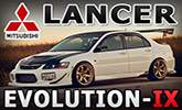 Mitsubishi Lancer Evolution IX s nastavite�n�m zadn�m kr�dlom a stance �prava v karb�ne od Algiera