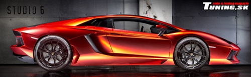 lamborghini aventador matn� oran�ov� �erven� wrap autof�lia chr�m efekt styling tuning print tech