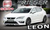 Seat Leon 5F od Rieger � decentn� �portov� bodykit so stre�n�m spojlerom a doplnkami z karb�nu