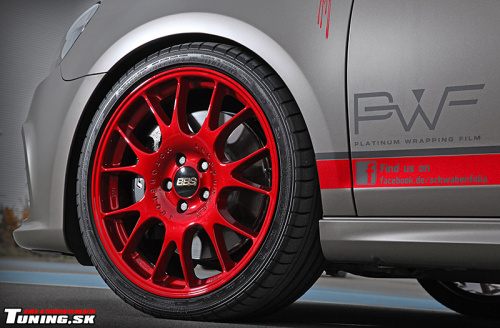 volkswagen vw golf VI R matn� metalizovan� wrap f�lia disky BBS zv��enie v�konu performance styling tuning schwabenfolia