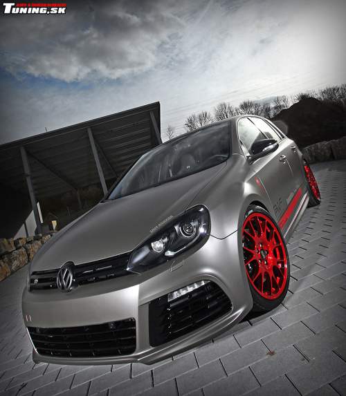 volkswagen vw golf VI R matn� metalizovan� wrap f�lia disky BBS zv��enie v�konu performance styling tuning schwabenfolia