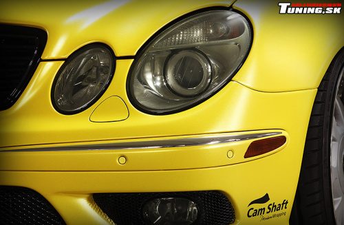 mercedes benz e320 combi �lt� vinyl wrap f�lia cam-shaft s-c-p service car professional tuning