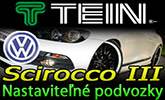 Nastavite�n� podvozky TEIN pre VW Scirocco III � zn�enie �portov�mi tlmi�mi a pru�inami