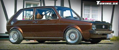 volkswagen golf mk1 1983 Beautiful Brownie hneda metaliza retro tuning