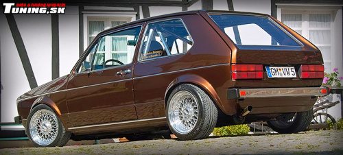 volkswagen golf mk1 1983 Beautiful Brownie hneda metaliza retro tuning