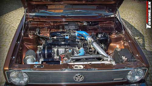 volkswagen golf mk1 1983 Beautiful Brownie hneda metaliza retro tuning