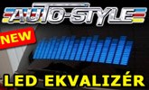 Auto elektronika - modern� LED ekvaliz�r na zadn� okno auta