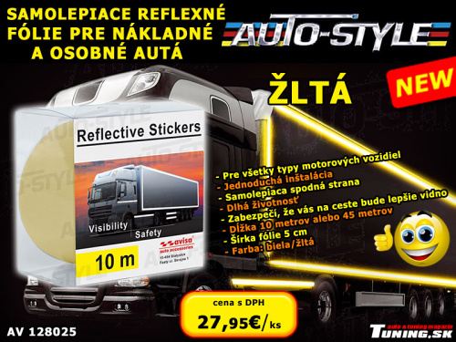 reflexna folia na auto samolepiaca biela 10m autostyle