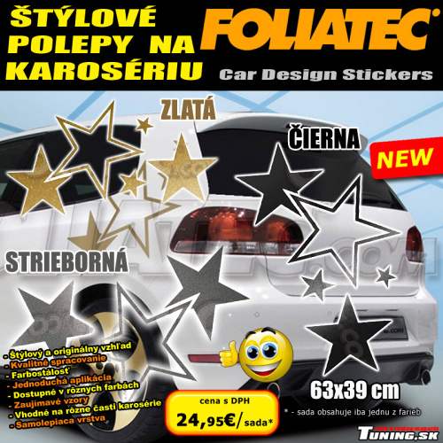 polepy hviezdy na auto exterier interier folie folia foliatec
