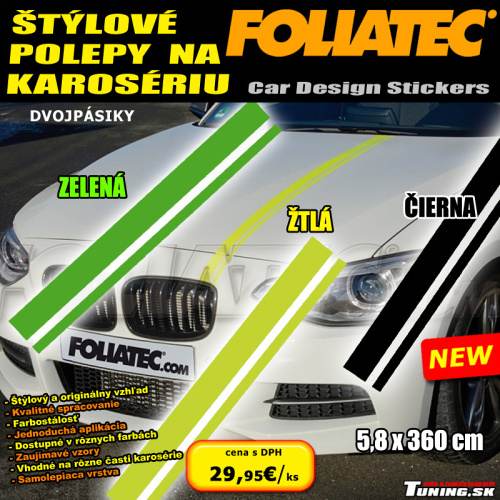 polepy pasiky na auto exterier interier folie folia foliatec