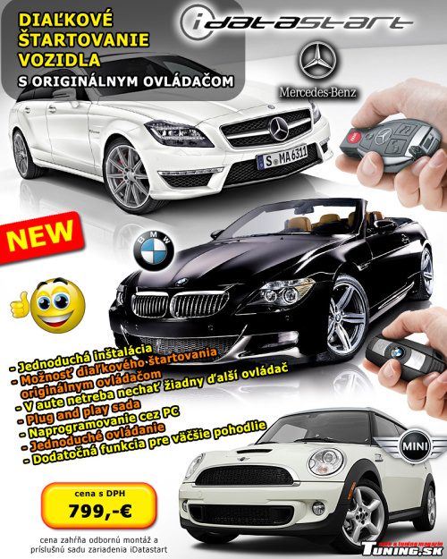 dialkove startovanie idatastart BMW MERCEDES MINI