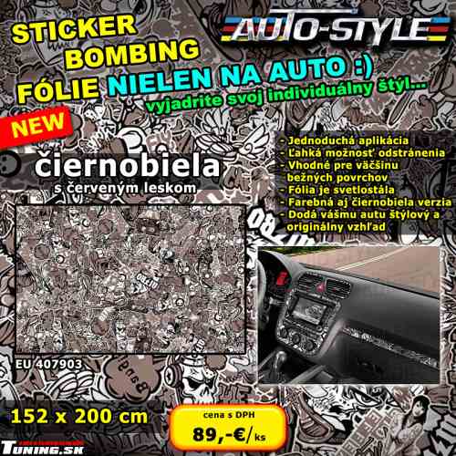 farebna folia folie nalepky sticker art bombing autostyle