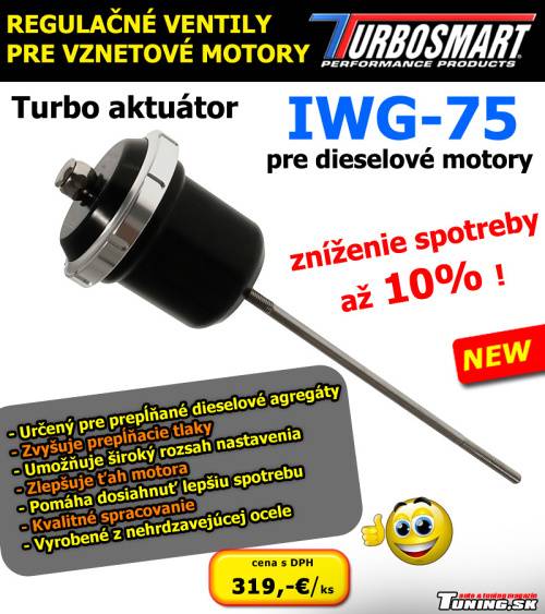 univerz�lny aktu�tor wastegate tlakov� regula�n� ventil ventily performance tuning turbo diesel turbosmart