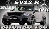 Mercedes-Benz Brabus GLK V12 R Biturbo 750 s maxim�lkou 322 km/h !!!