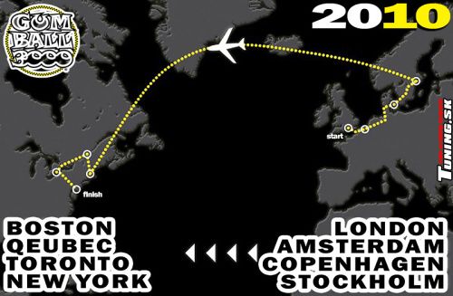 gumball 3000 mapa eur�pa amerika