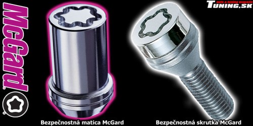 bezpecnostna matica a skrutka McGard