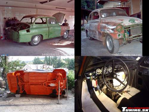 uprava karoserie veteran skoda octavia super 1960