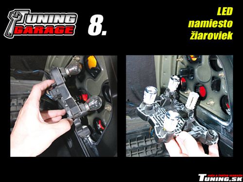 led �iarovky v�mena tuning garage