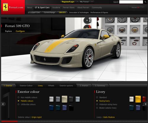 Ferrari spustilo konfigur�tor