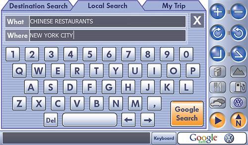 VW a Google navigace