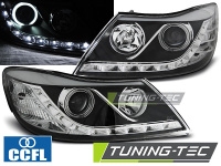 P�edn� sv�tla �koda Octavia 2, 2009-2012, facelift, LED Daylight, �ern� black