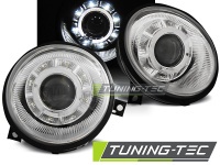 P�edn� sv�tla, lampy VW Volkswagen Lupo, 1998-2005, Daylight, chrom