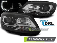 P�edn� sv�tla, lampy VW Touran 2009-, LED Daylight DRL, �ern� black, s denn�m sv�cen�m P�edn� sv�tla, lampy VW Touran 2009-, LED Daylight DRL, �ern� black, s denn�m sv�cen�m