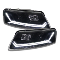 LED p�edn� sv�tlomety s denn�m sv�cen�m Audi A6 4F C6 -- rok v�roby 2008-11 �ern� s dynamick�m blinkrem (pro vozy s origin�ln�mi halogeny)