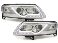 P�edn� sv�tla s denn�m sv�cen�m Audi A6 4F -- rok v�roby 2004-07 Xenon chrom P�edn� sv�tla s denn�m sv�cen�m Audi A6 4F -- rok v�roby 2004-07 Xenon chrom