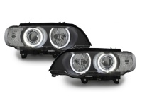 P�edn� sv�tla BMW X5 E53 -- rok v�roby 99-03 Angel Eyes �ern� P�edn� sv�tla BMW X5 E53 -- rok v�roby 99-03 Angel Eyes �ern�