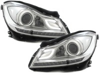 P�edn� sv�tla Mercedes C W204 -- od roku v�roby 2011- chrom P�edn� sv�tla Mercedes C W204 -- od roku v�roby 2011- chrom