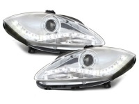 P�edn� sv�tla s denn�m sv�cen�m Seat Leon 1P -- rok v�roby 2009-12 chrom P�edn� sv�tla s denn�m sv�cen�m Seat Leon 1P -- rok v�roby 2009-12 chrom