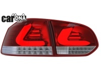 carDNA LED zadn� sv�tla VW Golf VI LIGHTBAR st��brn�/�erven�/�ir�
