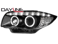DAYLINE p�edn� sv�tla BMW 1er E87/81 04-09 �ern� DAYLINE p�edn� sv�tla BMW 1er E87/81 04-09 �ern�