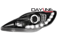 DAYLINE p�edn� sv�tla Peugeot 107 05+ LED blinkr �ern� DAYLINE p�edn� sv�tla Peugeot 107 05+ LED blinkr �ern�
