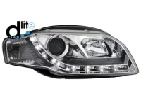 D-LITE p�edn� sv�tla s denn�m sv�cen�m AUDI A4 B7 2004-08 chrom D-LITE p�edn� sv�tla s denn�m sv�cen�m AUDI A4 B7 2004-08 chrom
