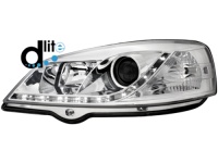 D-LITE p�edn� sv�tla s denn�m sv�cen�m Opel Astra G chrom D-LITE p�edn� sv�tla s denn�m sv�cen�m Opel Astra G chrom