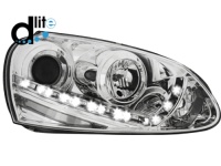 D-LITE p�edn� sv�tla s denn�m sv�cen�m VW Golf V chrom D-LITE p�edn� sv�tla s denn�m sv�cen�m VW Golf V chrom